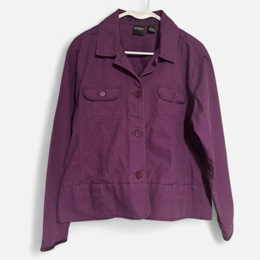 Y2K Erika Women's Purple Jean Jacket, Size XL
